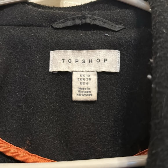 Top shop women’s black coat size US 6 - Picture 2 of 6